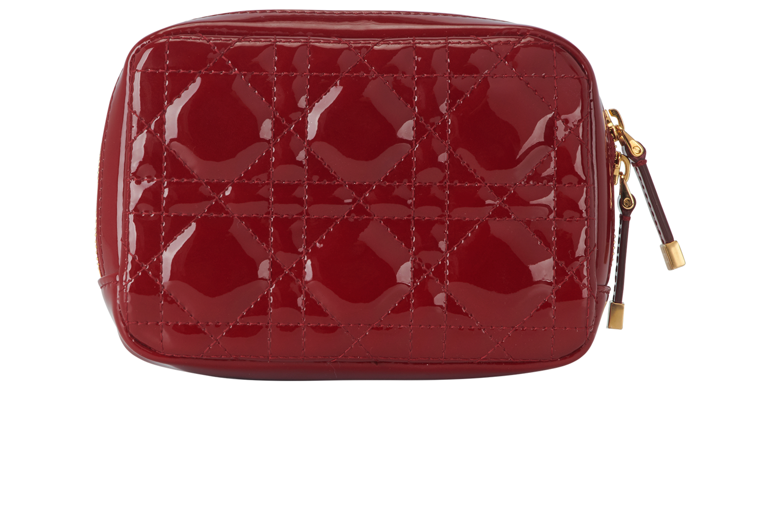 Lady Dior Mini Pouch, &pound;250, Accessories, Red, Patent Leather, Back view